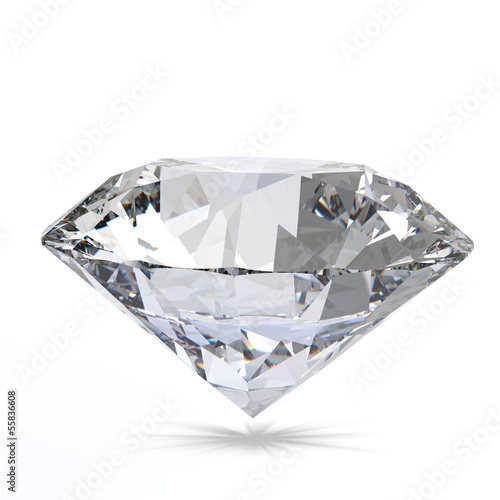 Diamond on white background