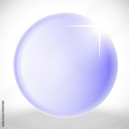 Empty purple ball with star