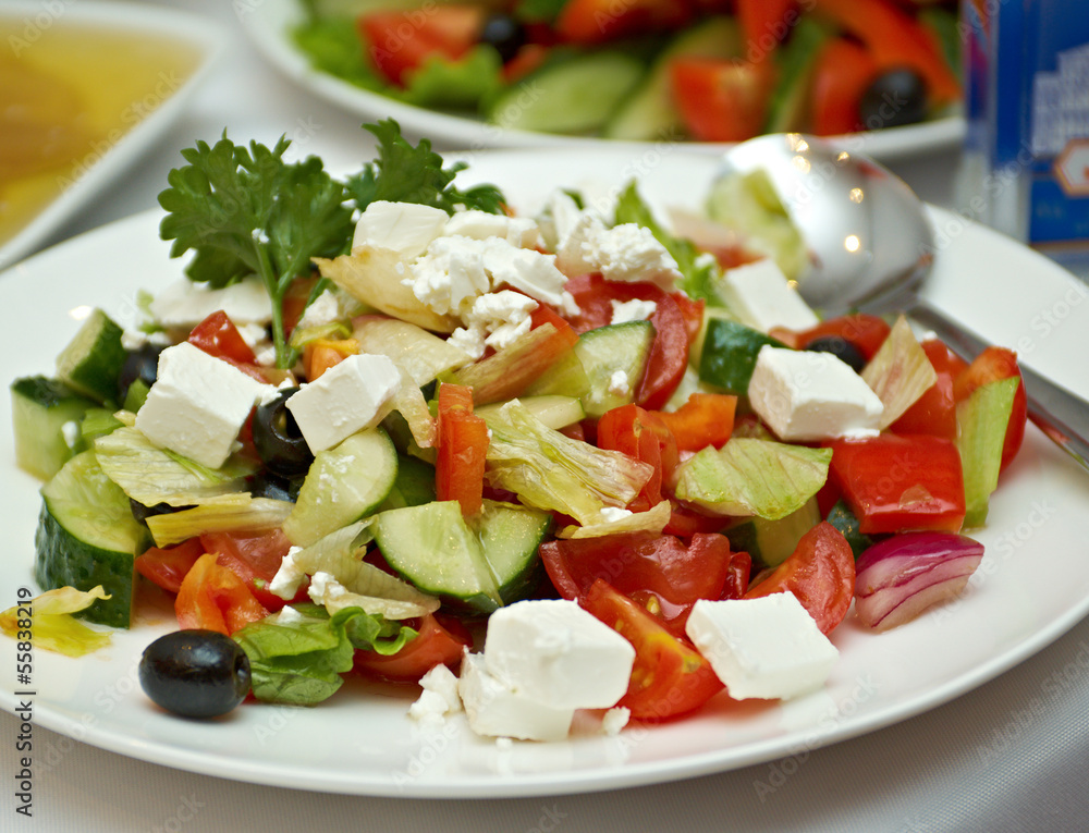 Greek salad with feta Greek salad with feta