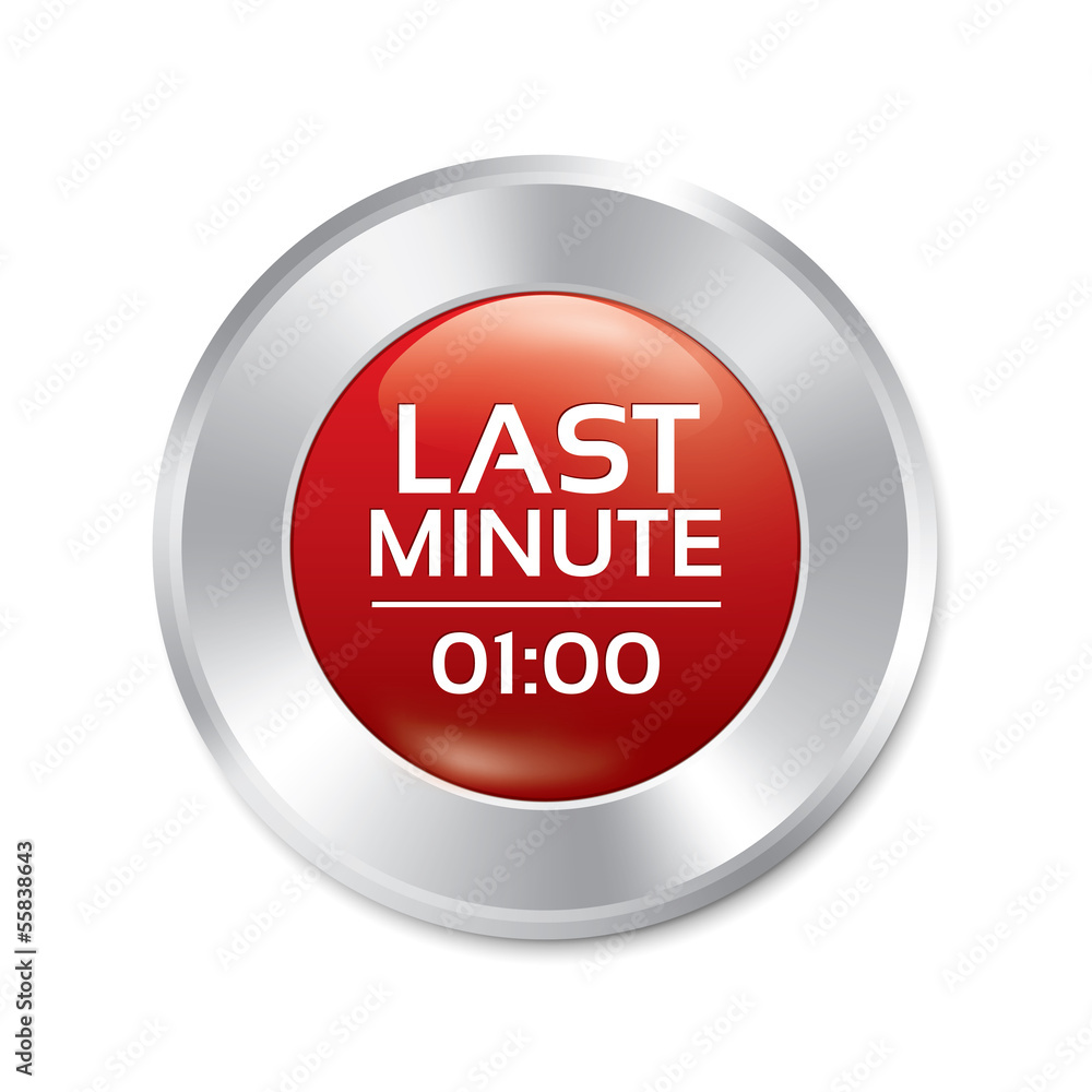 Last minute button. Special offer icon (sticker) Last minute button. Special offer icon (sticker)