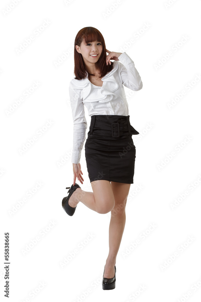 Fototapeta premium Cute business woman of Asian