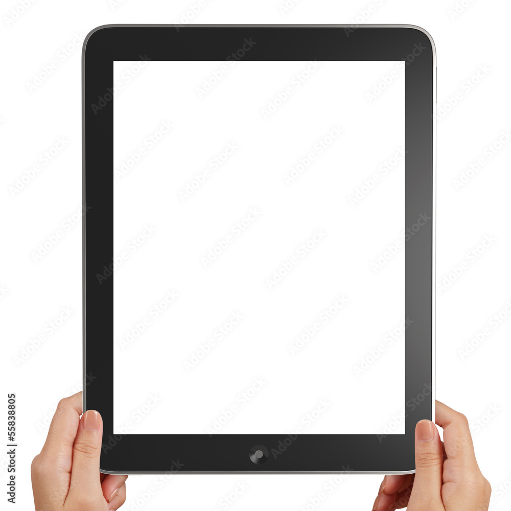 female hands holding a tablet touch computer gadget female hands holding a tablet touch computer gadget