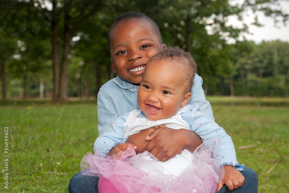 Fototapeta premium Happy african children