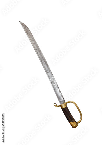 Konstfotografi Old saber isolated on white