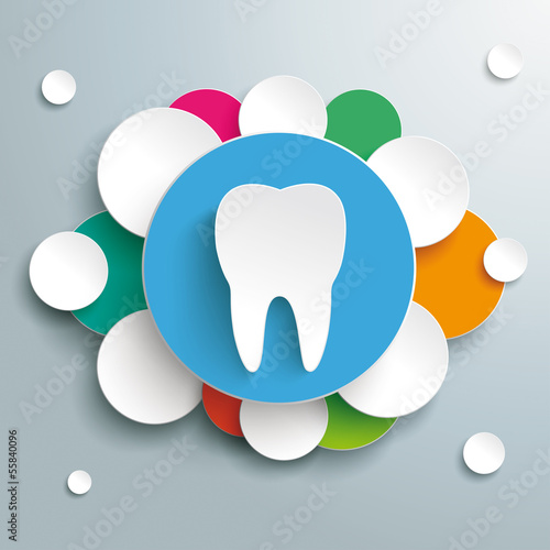 White Tooth Blue Orange Design