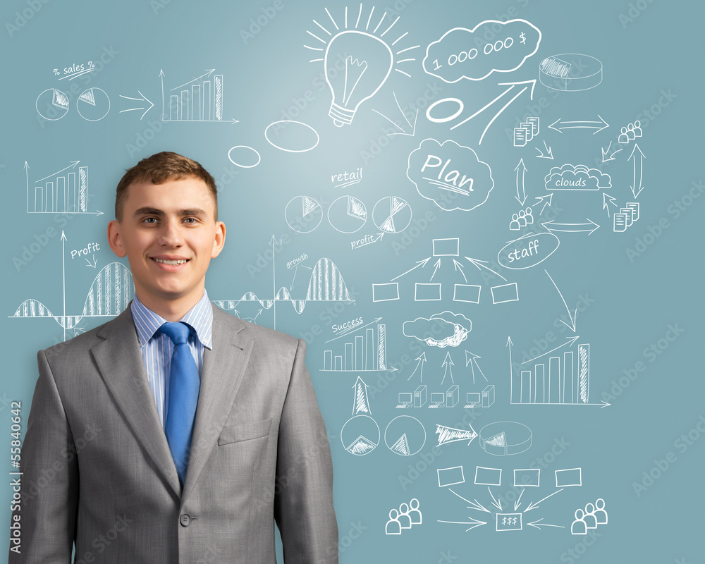businessman thinking about innovation in business businessman thinking about innovation in business