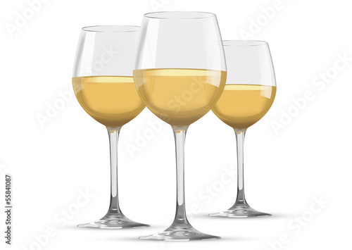 Verres de vin blanc