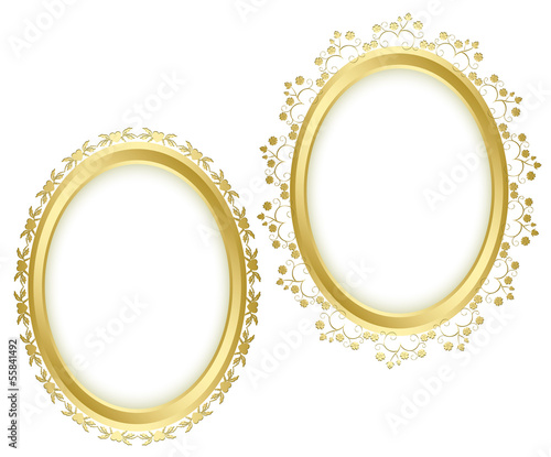 golden beautiful decorative frames - vector set