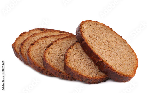 Slices of brown bread.