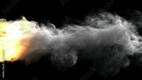 burning basketball ball