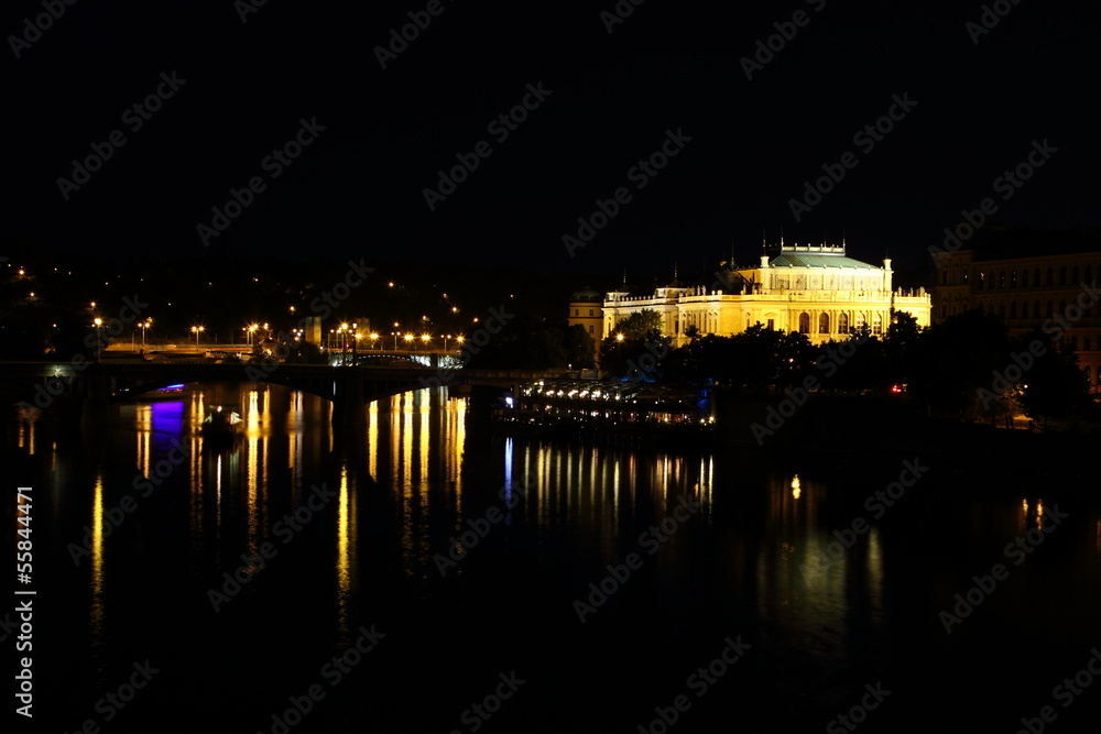 Manes bridge and Rudolfinum in Prague