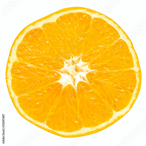 Fresh juicy orange close-up