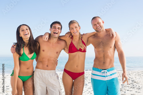 Cheerful friends posing together