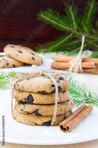 . .Sweet cookies for Santa Claus on Christmas under the tree
