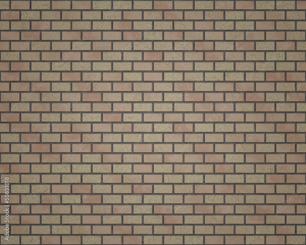 Light brown and red brick wall