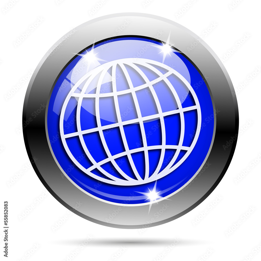 Metallic blue glossy icon Metallic blue glossy icon