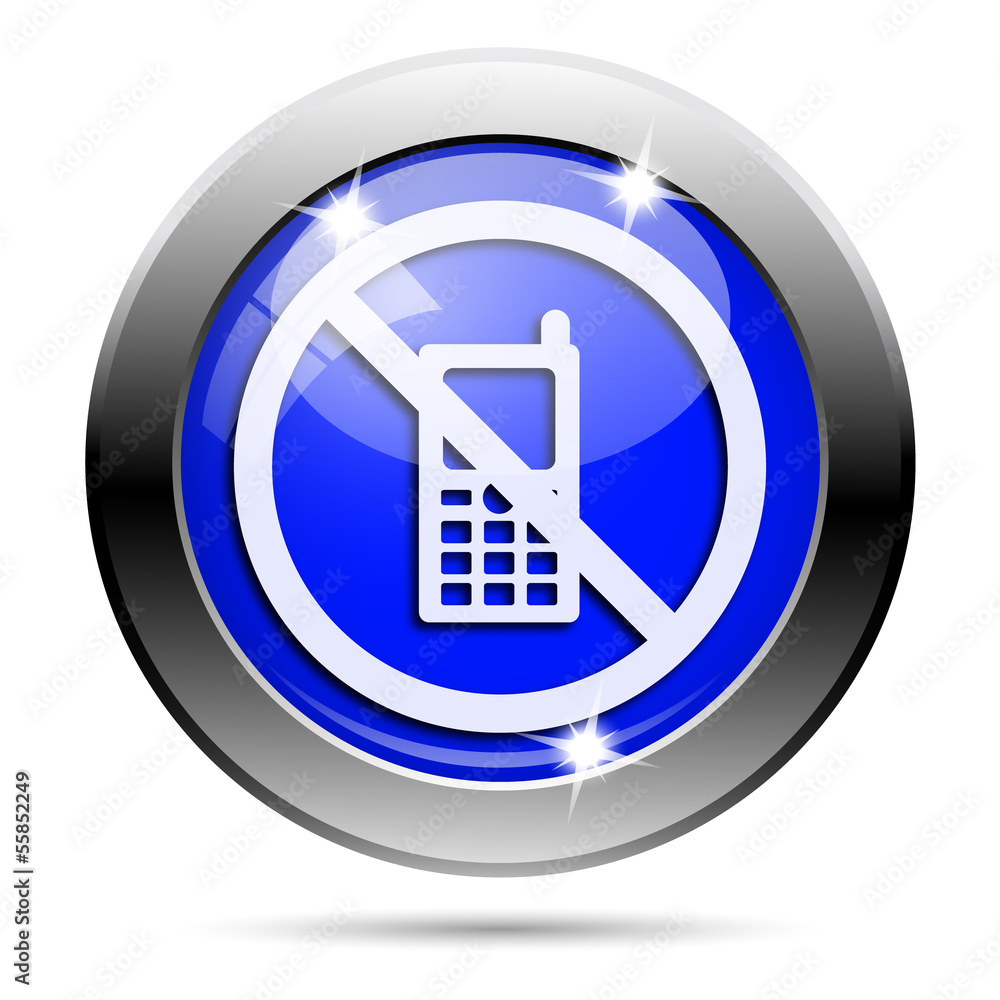 Metallic blue glossy icon