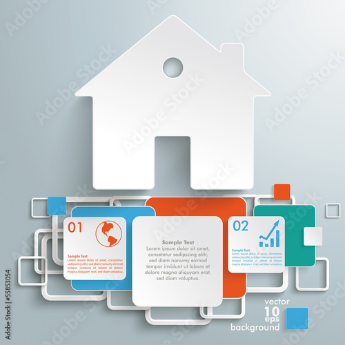 House Foundation Colored Squares Infographic