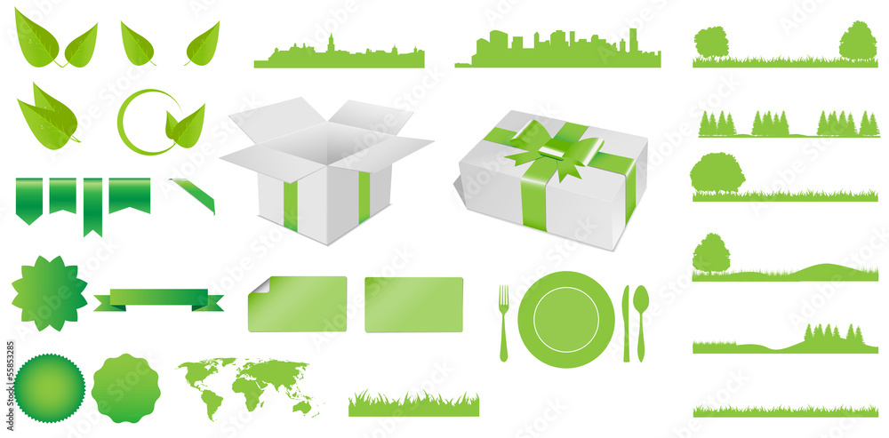 Obraz premium eco elements green