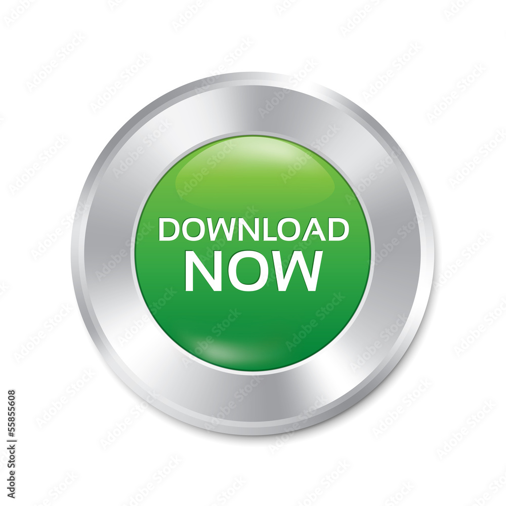 Download now button. Vector green round sticker. Download now button. Vector green round sticker.