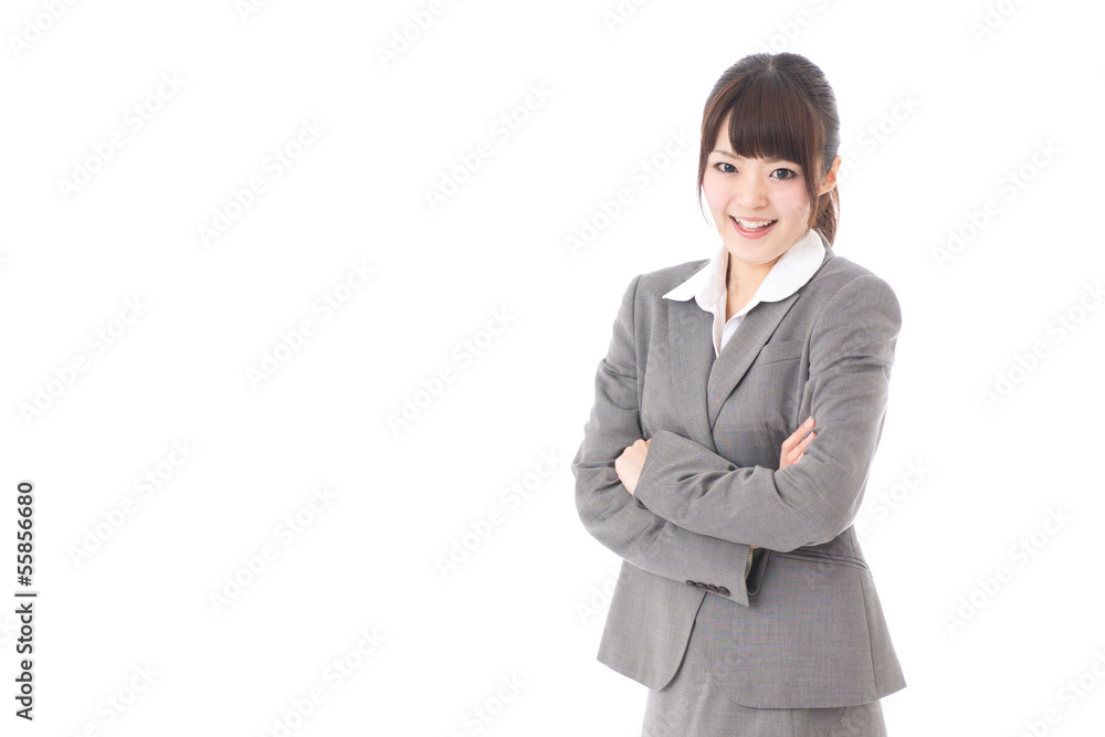 young businesswoman on white background young businesswoman on white background