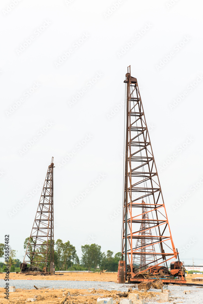 Construction Crane at the construction site