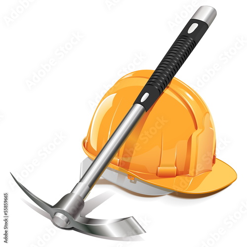 Vector Pickaxe with Helmet