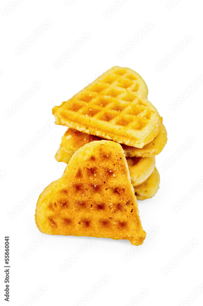 Biscuit in the shape of heart stack Biscuit in the shape of heart stack