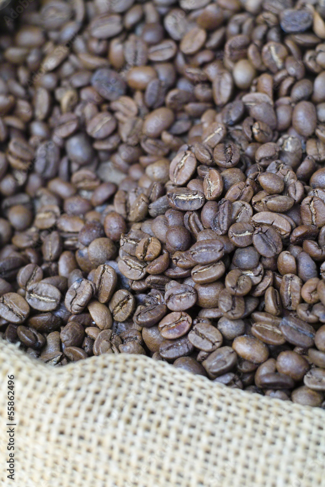 Roasted coffee beans