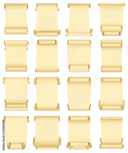 Grunge banners  and scrolls set (vector, CMYK)