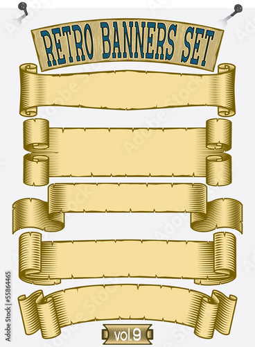 Grunge ragged banners set