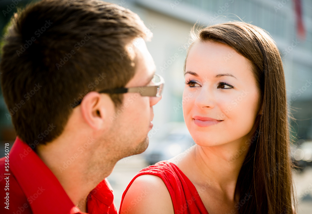 Naklejka premium Young couple in love