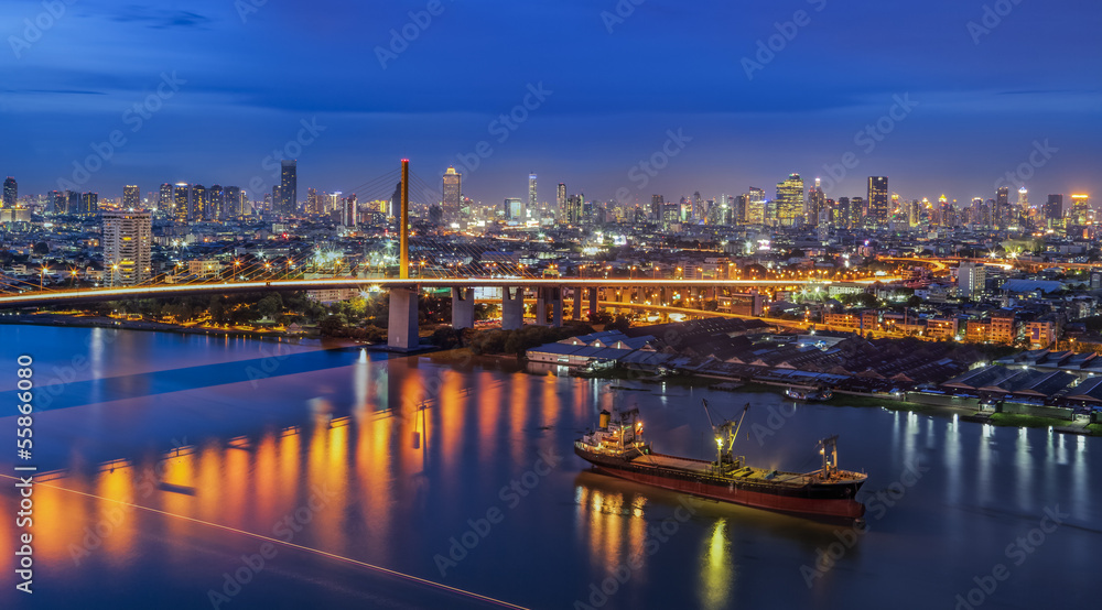 River in Bangkok city