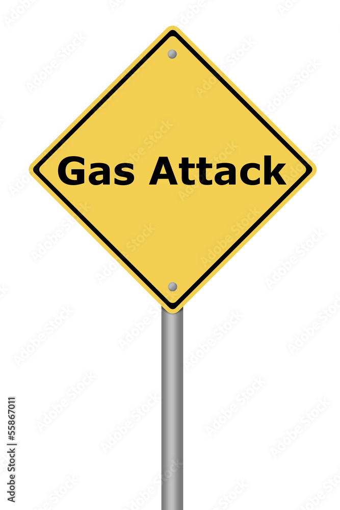 Warning Sign Gas Attack Warning Sign Gas Attack