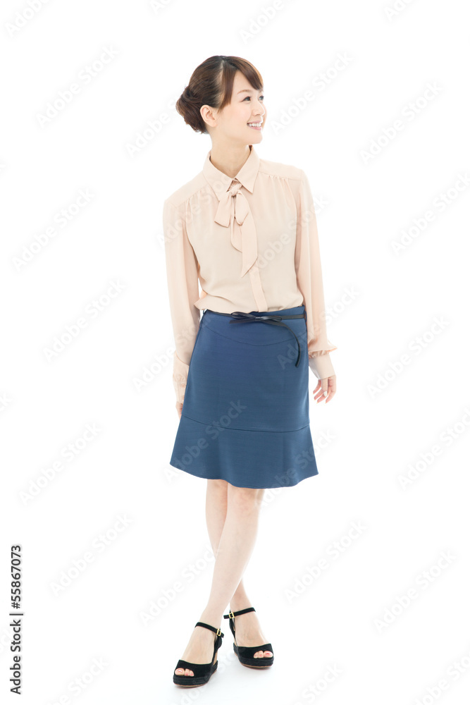Beautiful asian business woman isolated on white background Beautiful asian business woman isolated on white background