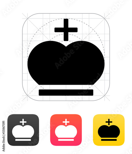 Crown Pope icons. Vector illustration.