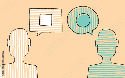 People discussing different opinions