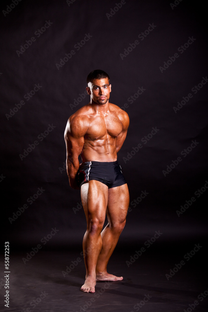 young bodybuilder posing