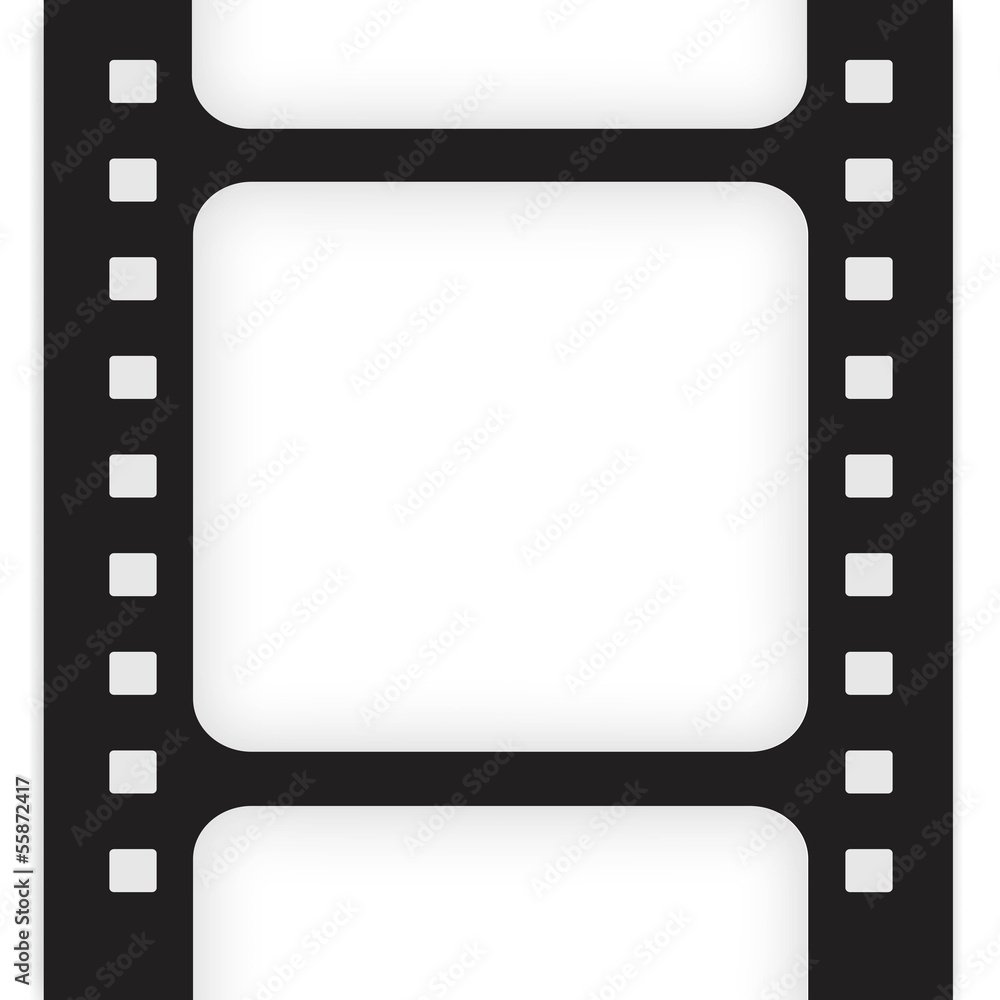 Old filmstrip. Movie ending frame.