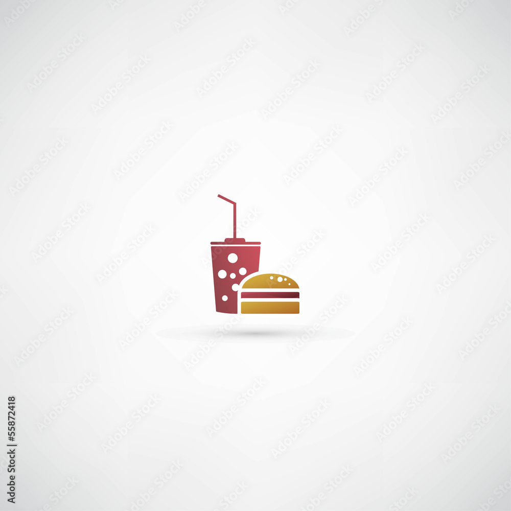 Fototapeta premium Fast food icon
