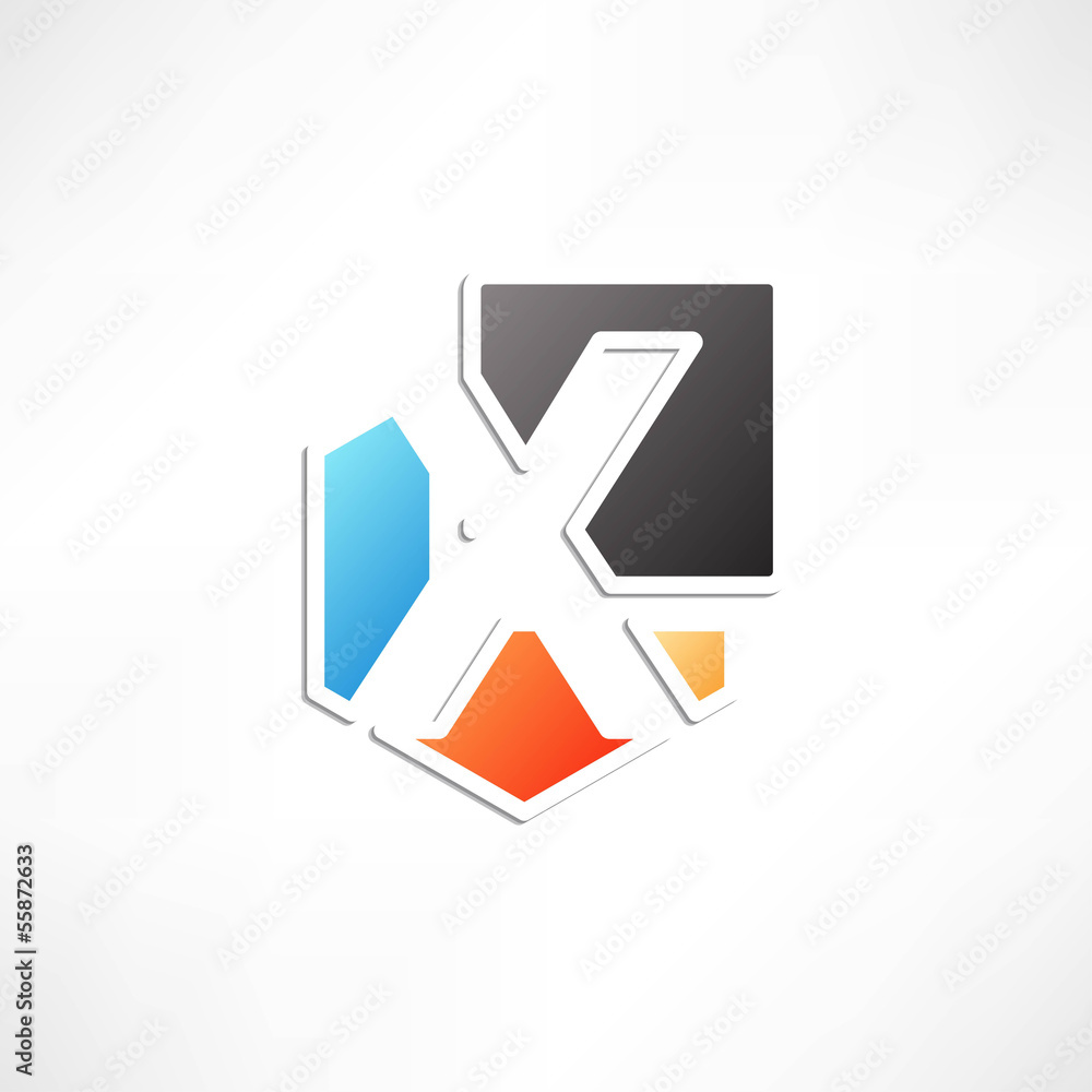 Abstract icon based on the letter Abstract icon based on the letter