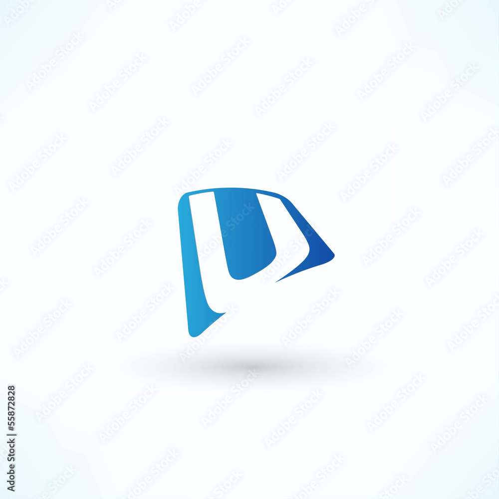 Abstract bubble icon based on the letter