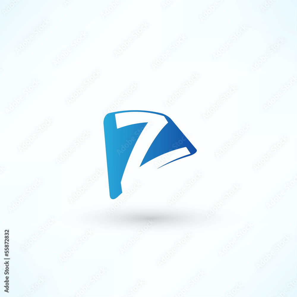 Abstract bubble icon based on the letter Abstract bubble icon based on the letter