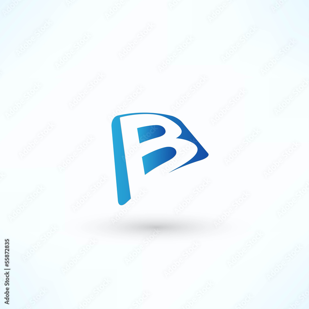 Abstract bubble icon based on the letter Abstract bubble icon based on the letter