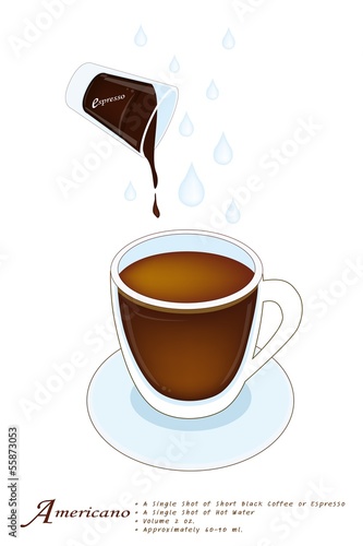 A Cup of Americano or Cafe Americano