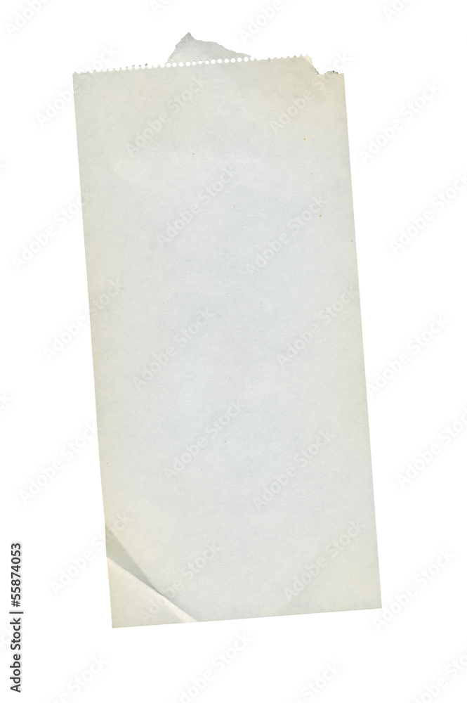 blank paper notice, isolated on white background blank paper notice, isolated on white background