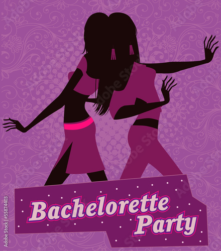 Illustration poster for bachelorette party.
