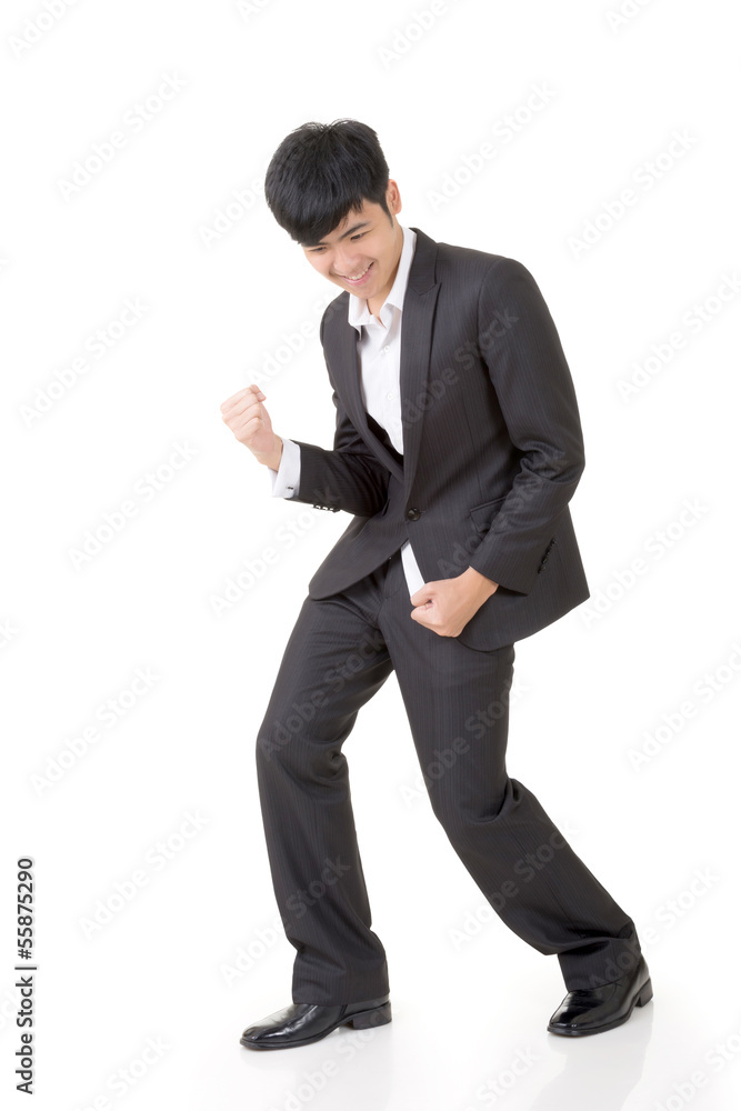 Cheerful and exciting business man Cheerful and exciting business man