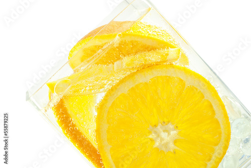 Refreshing Bubbling Orange Club Soda photo