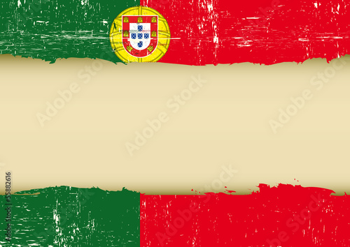 Portugal scratched flag.